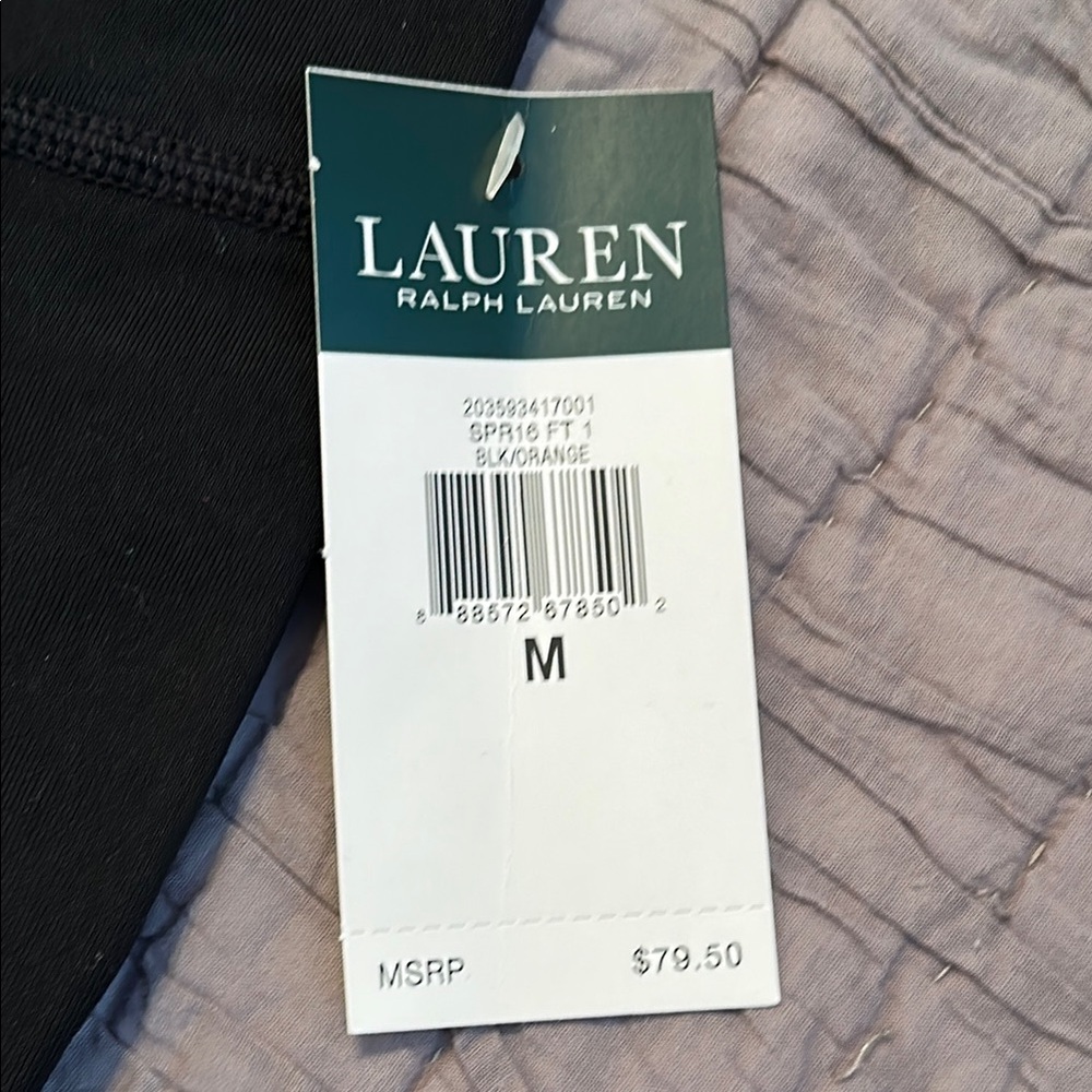 Lauren Ralph Lauren Active Women’s Black and Orange Leggings size medium. - Picture 10 of 12
